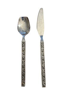 Interpur Mexicaly Rose Stainless Steel Spoon & Knife Set Discontinued Japan